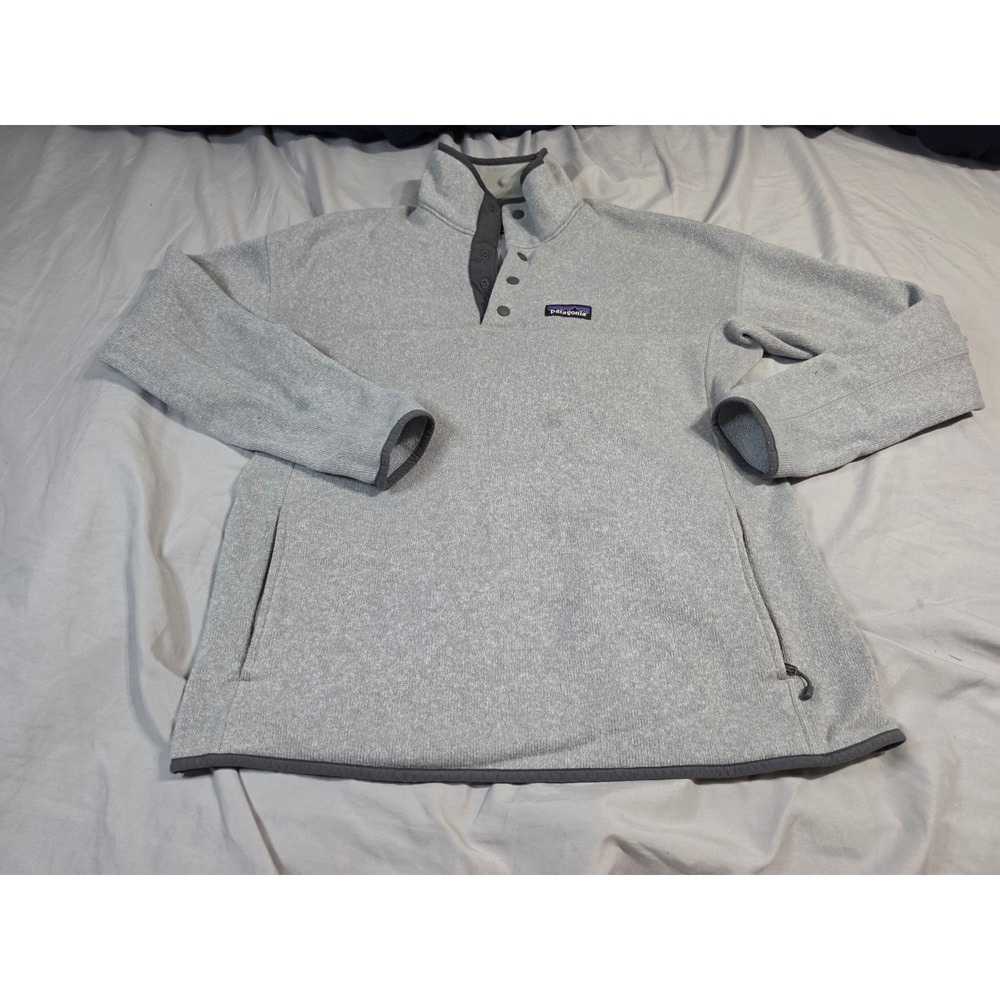 Patagonia Better Sweater Marsupial Pullover Gray Fleece Womens L 26010 FA18